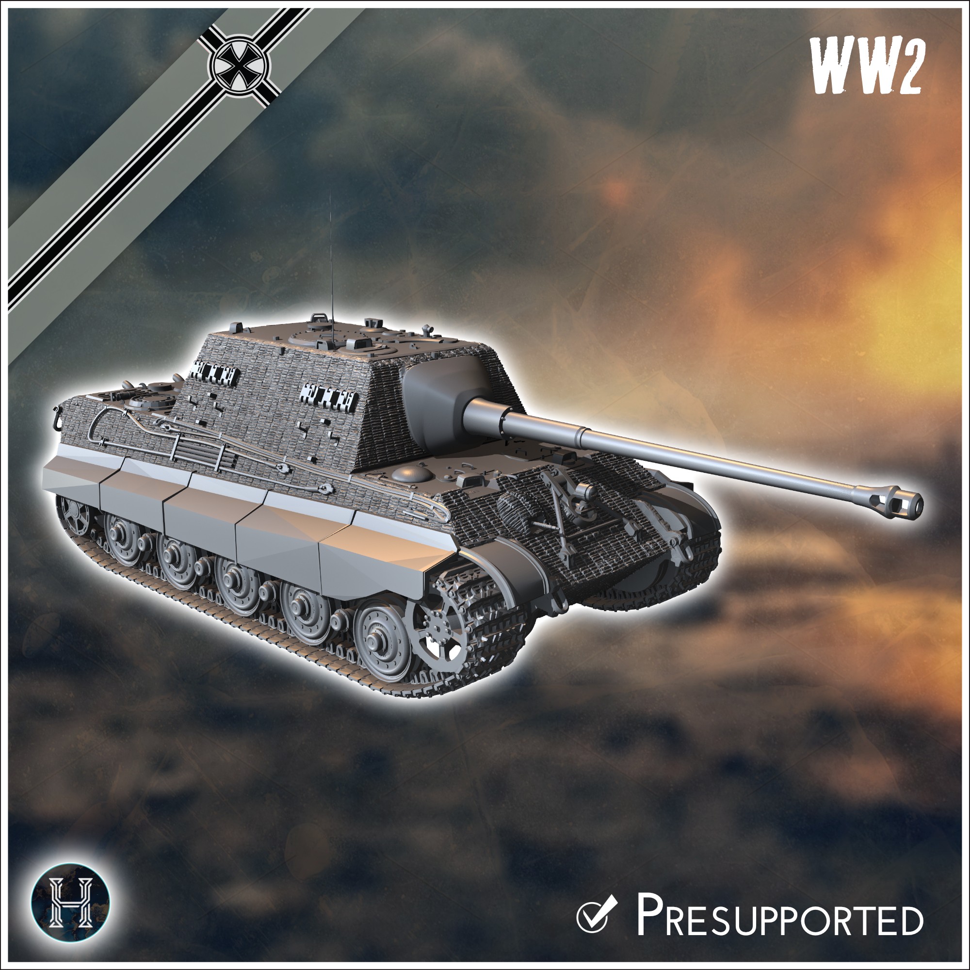 Jagdpanzer VI Jagdtiger 88mm Pak 43/3 - Germany Eastern Western Front Normandy Stalingrad Berlin Bulge WWII